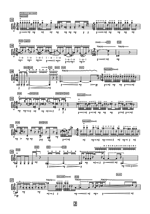 Fiori fuori by Clara Maïda, excerpt from score