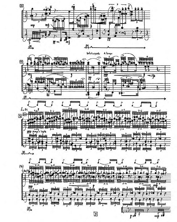Le livre des trous by Clara Maïda, excerpt from score