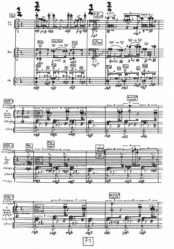 Shel(l)ter - unter... ( ) ...Gitter by Clara Maïda, excerpt from score