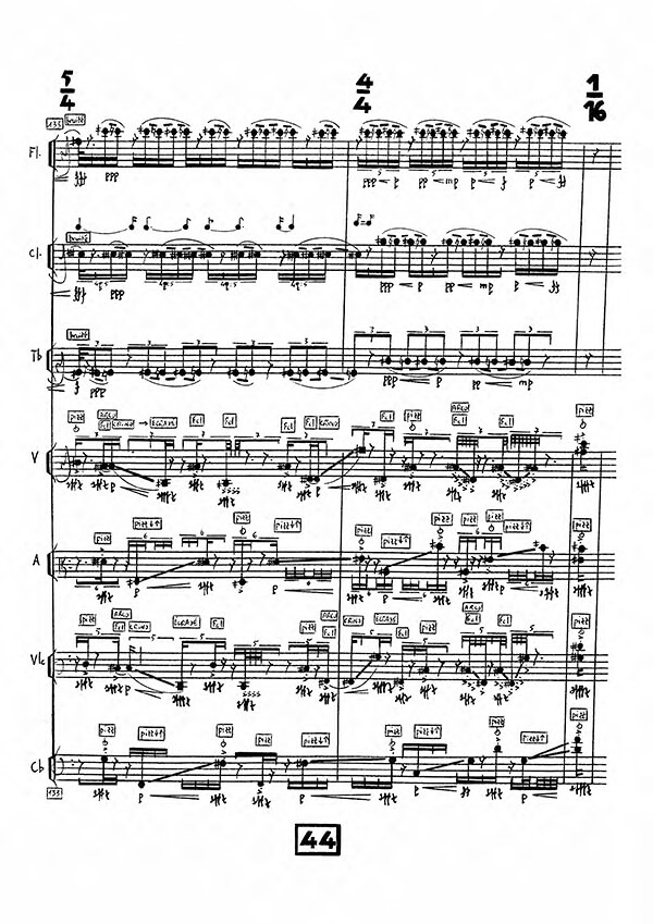 Via rupta by Clara Maïda, excerpt from score