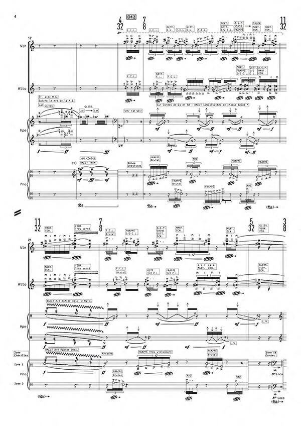 Web-wave by Clara Maïda, excerpt from score